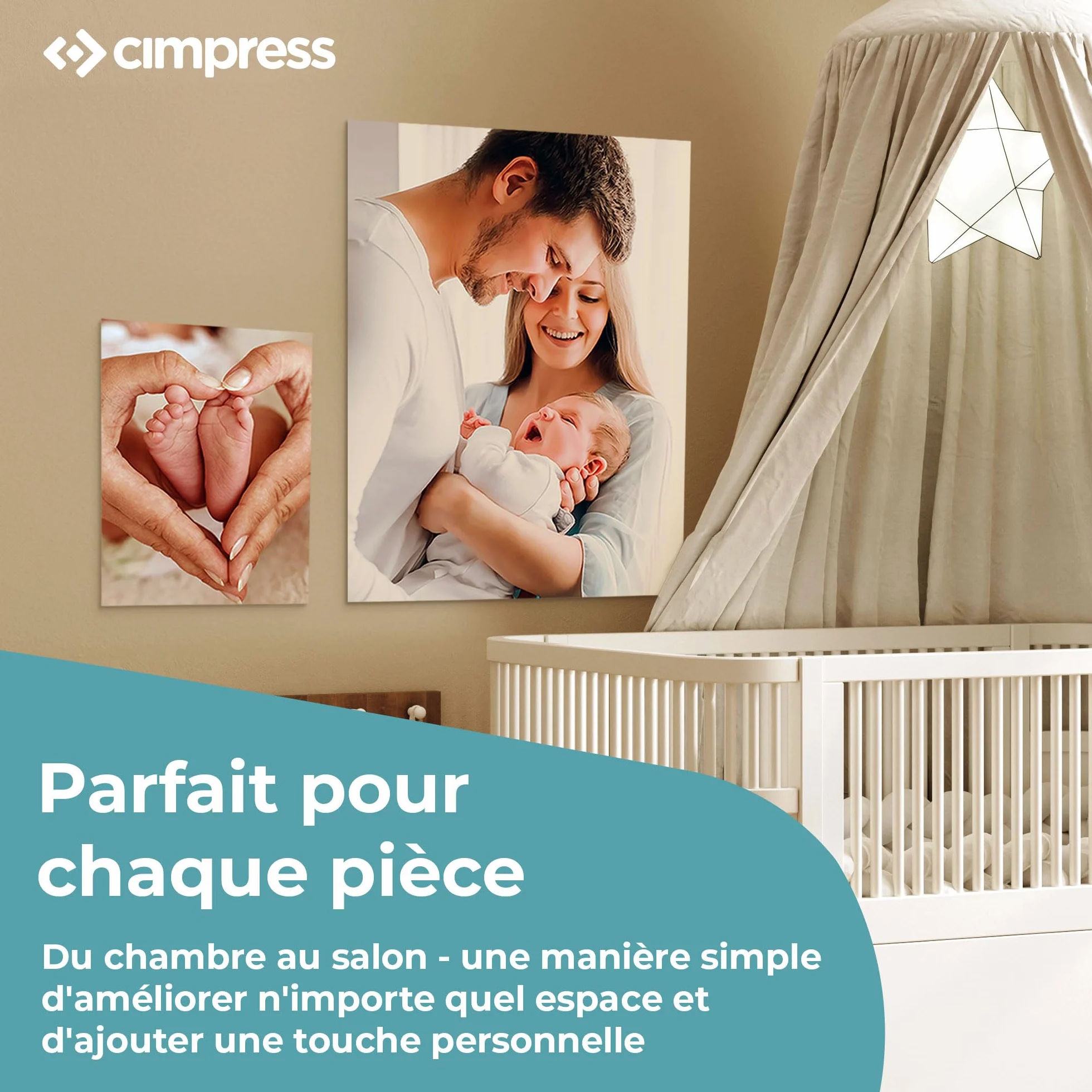 Affiche Personnalisée Cimpress Art Mural Vertical avec Photo Texte A4 A3 A2 A1 B2 50x70.7cm