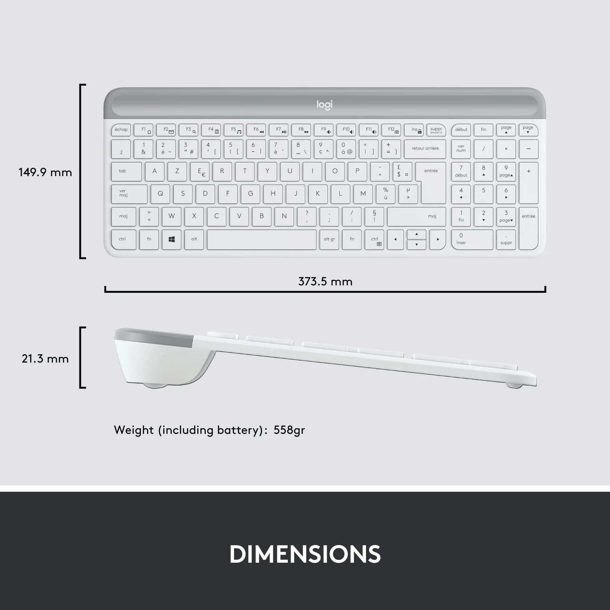 Logitech MK470 Slim Bezprzewodowa klawiatura & Mysz Combo - FRA AZERTY