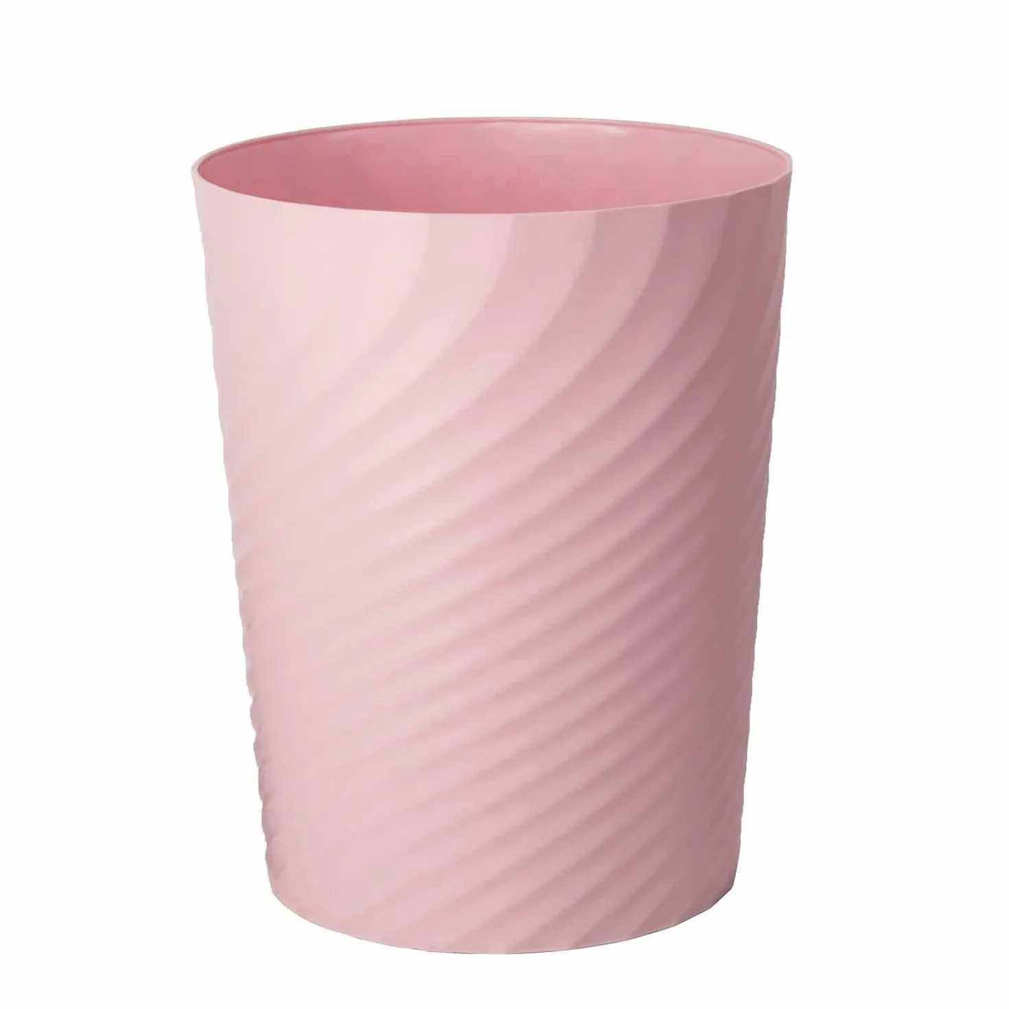 Corbeille à papier plastique 12 L Rose 32 cm