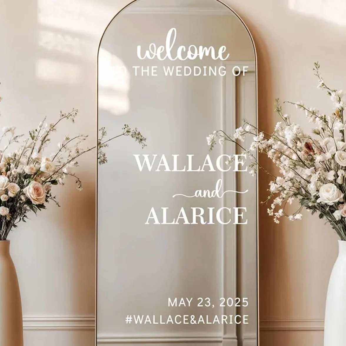 Autocollants de miroir de mariage personnalisés