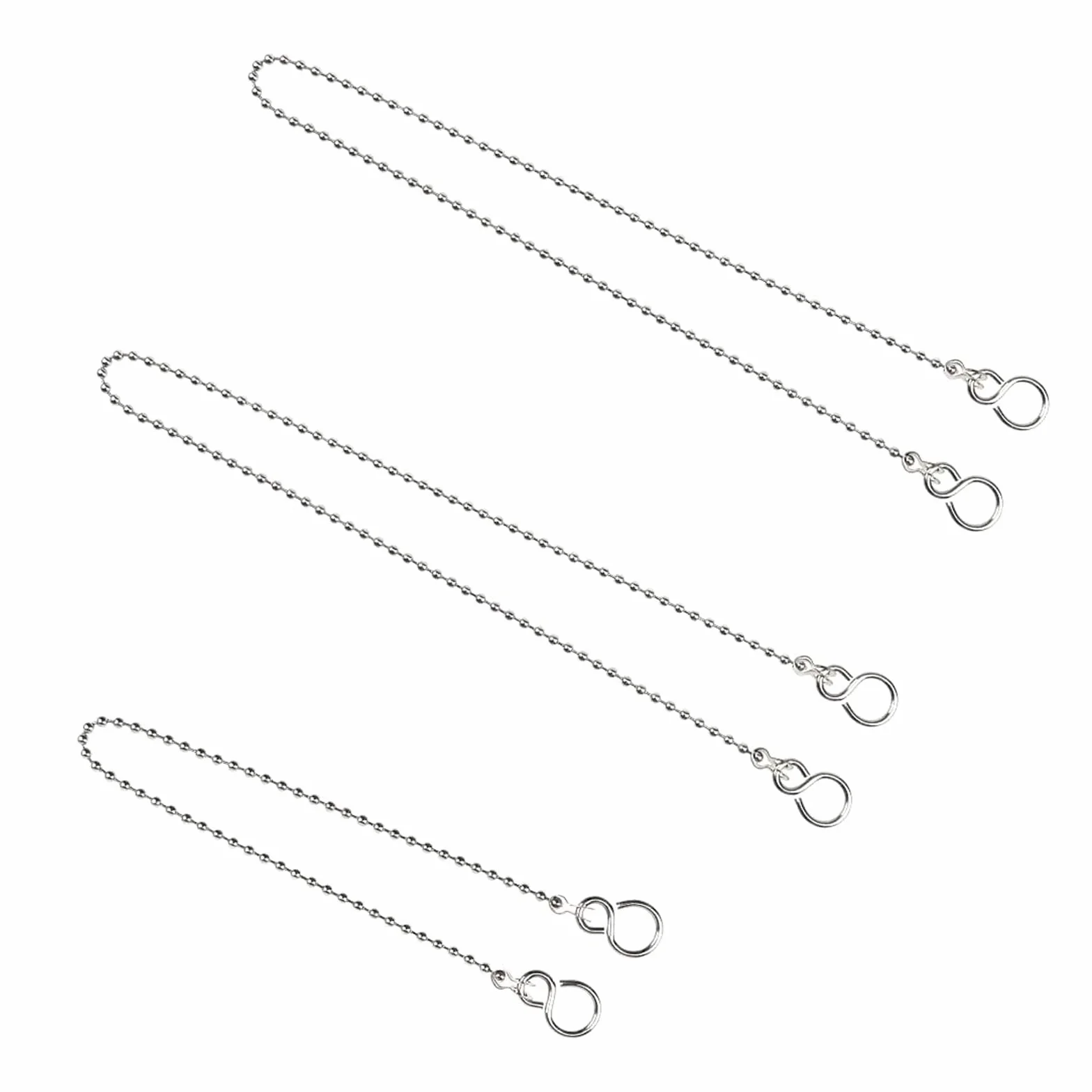 Chaîne Bouchon Évier Baignoire Acier Inoxydable 35cm 65cm 3 Pièces Accessoires Cuisine Salle de Bain