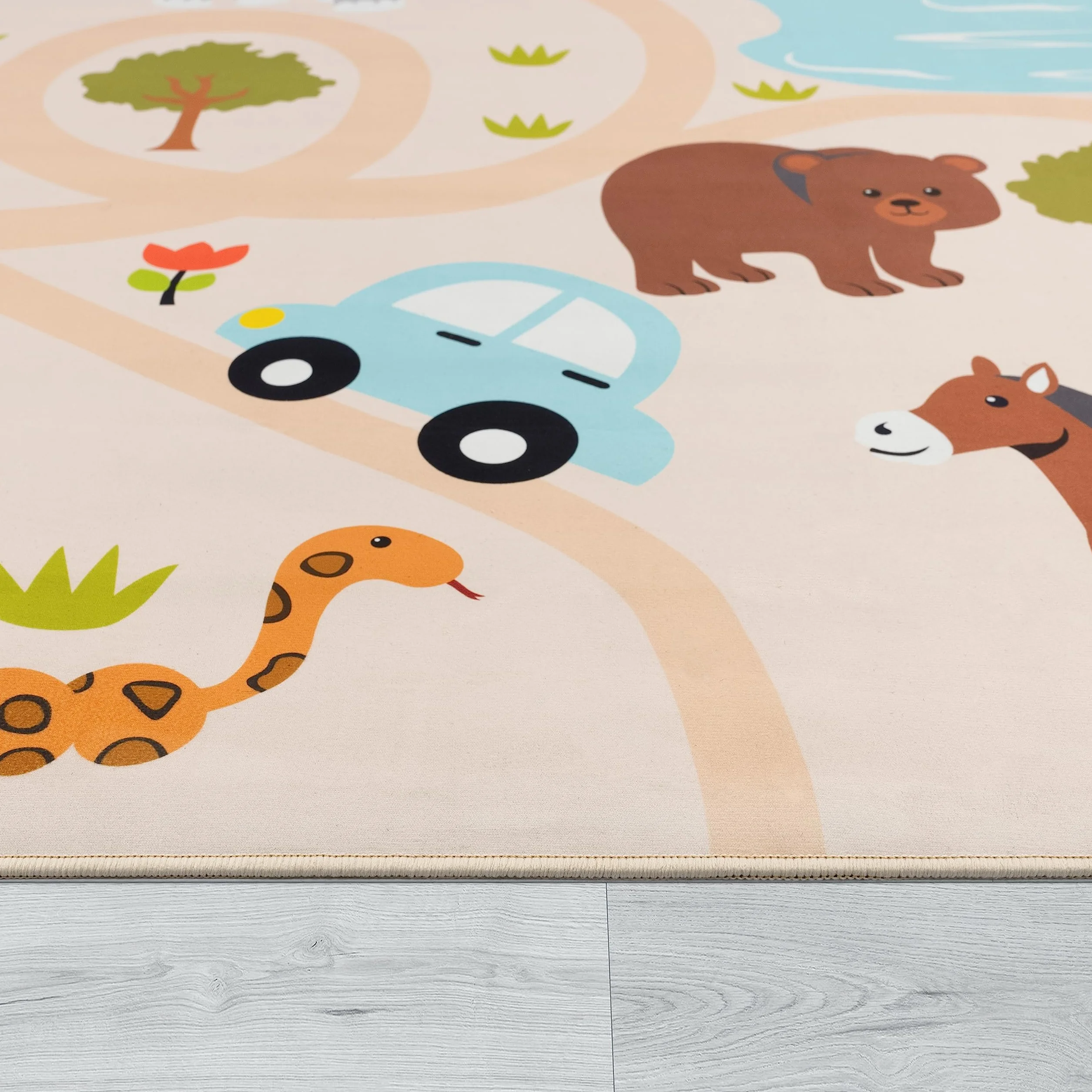 Paco Home Tapis Enfant Antidérapant 140x200 cm Multicolore