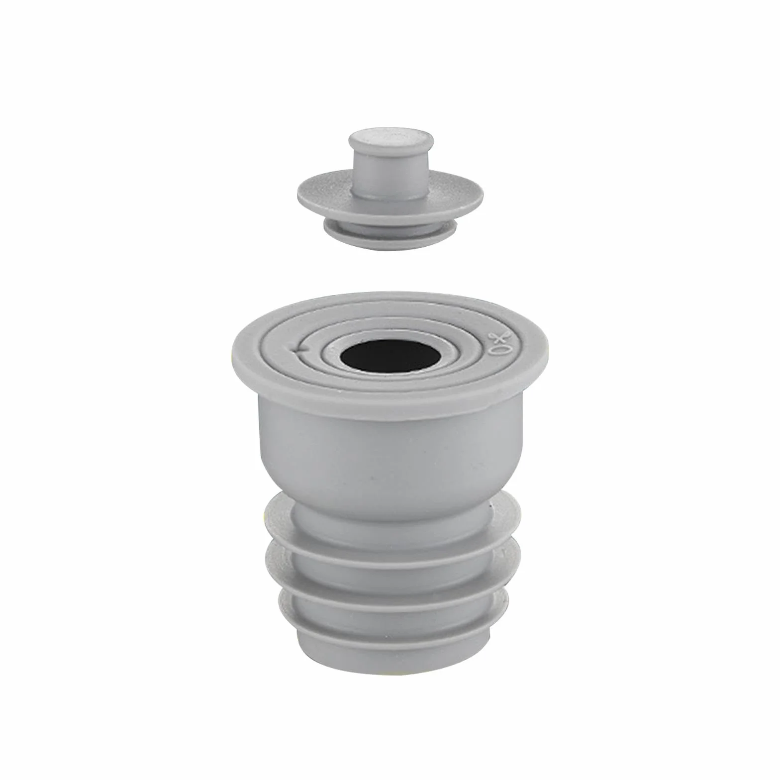 Perfk Tuyau de vidange égout Joint Anti Odeur Bouchon d'étanchéité pour Toilettes 35-40mm Gris