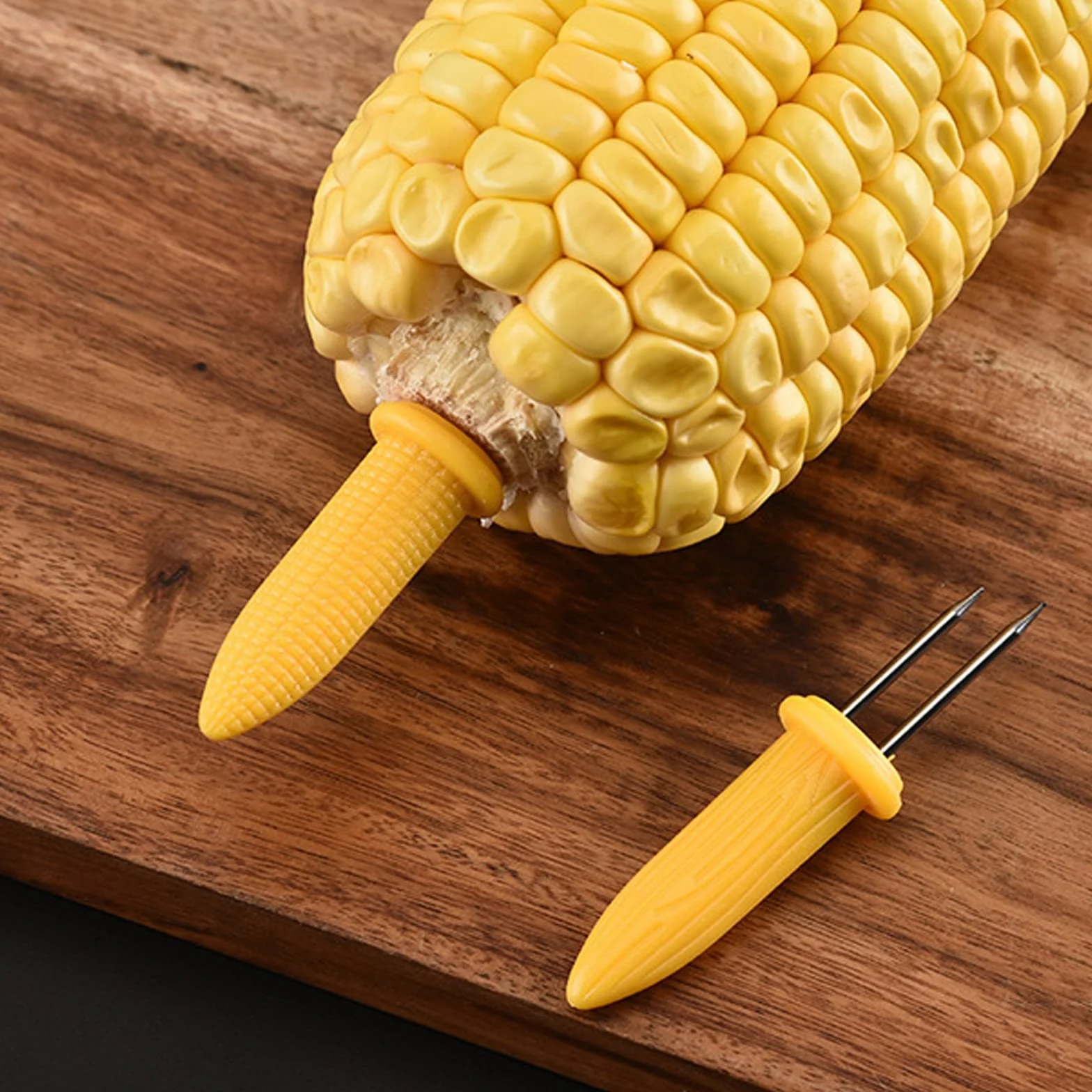 Support d'épis de maïs 20pcs, brochettes en acier inoxydable pour fête pique-nique camping
