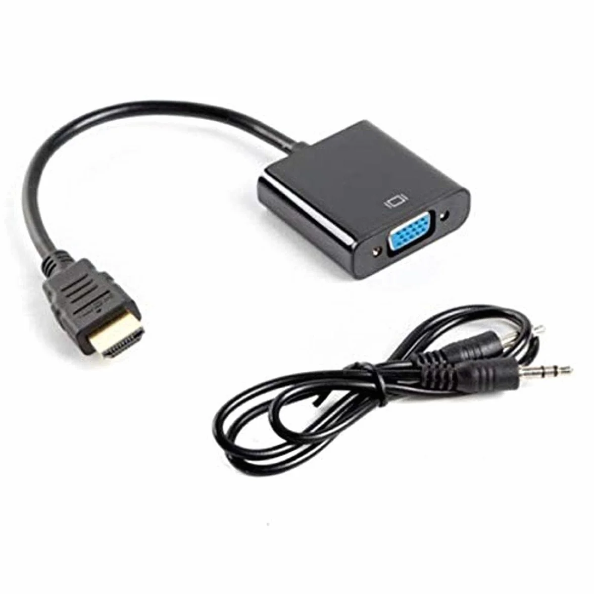 Lanberg AD-0017-BK Adapter HDMI-A na VGA + Kabel Jack, Czarny