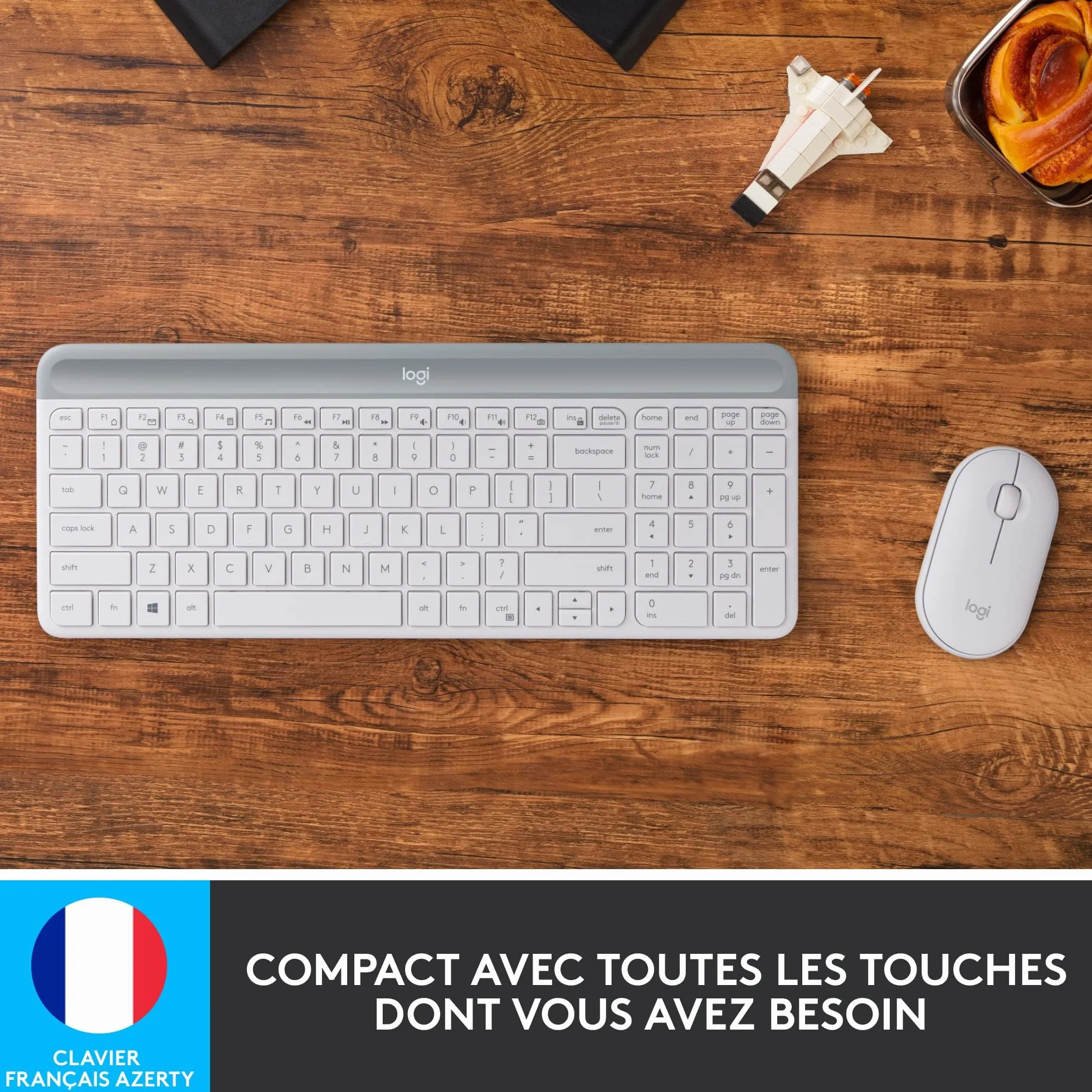 Logitech MK470 Slim Bezprzewodowa klawiatura & Mysz Combo - FRA AZERTY