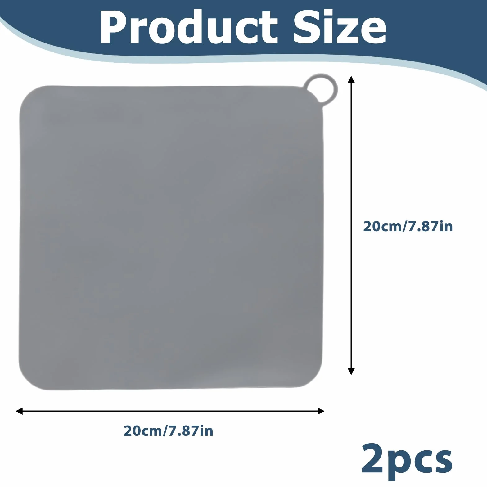 Bouchon Douche Anti Odeur 2pcs Silicone Gris 20x20 Drain Salle De Bain