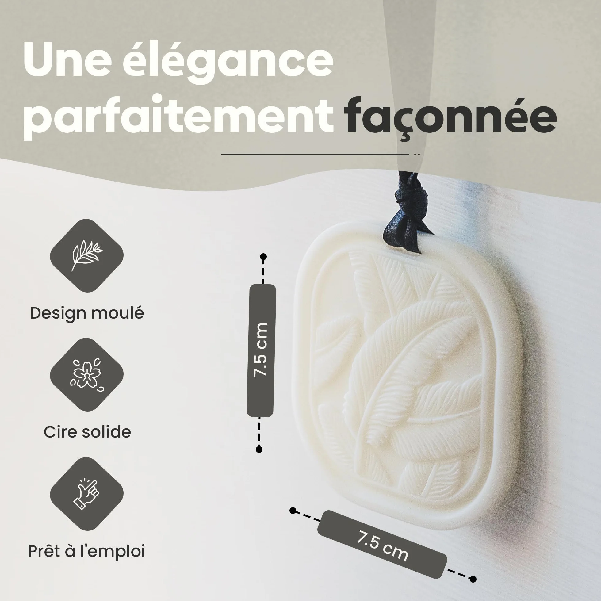 Bergamote Cachemire Sachet Cire Parfumée Solide Désodorisant Garde-Robe Durable Placard Tiroir Maison Cire Colza Naturelle 35 g