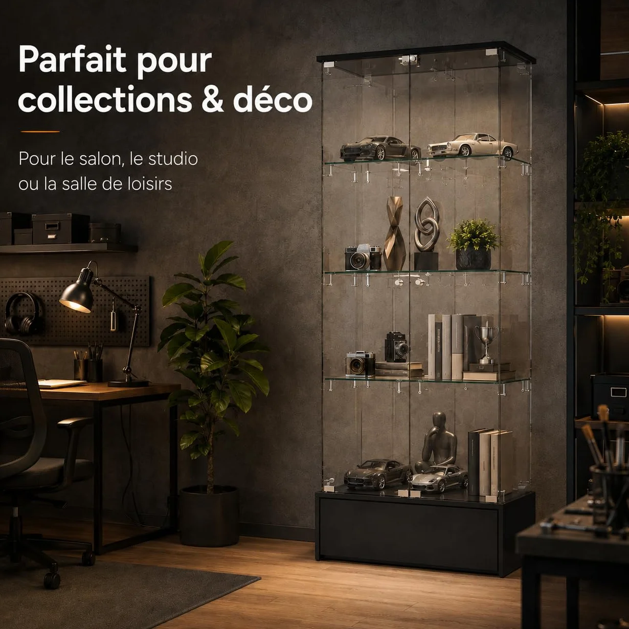 Vitrine en verre trempé