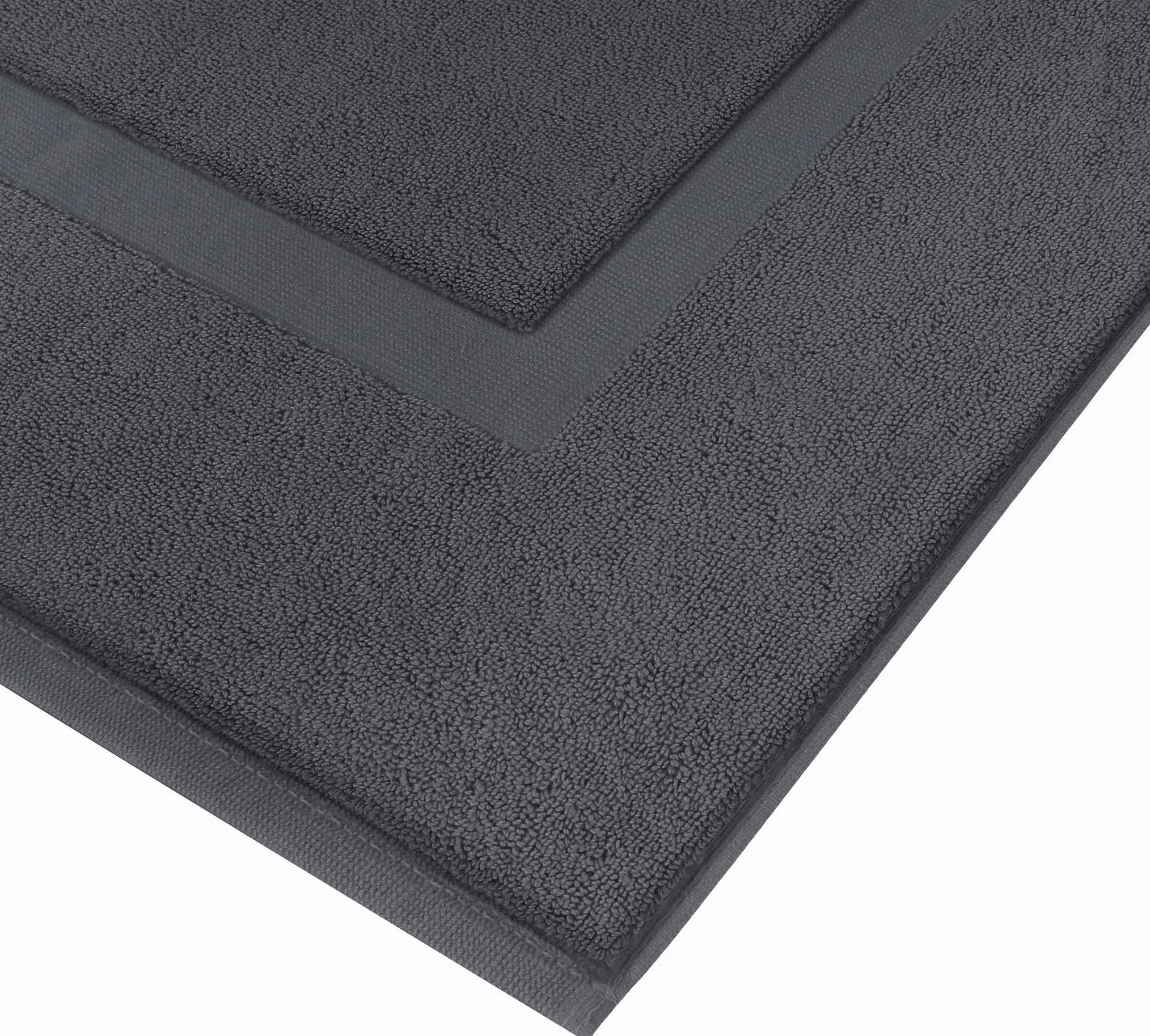 Utopia Towels Lot de 2 Tapis de Bain 100% Coton 53 x 86 cm Gris Lavable en Machine