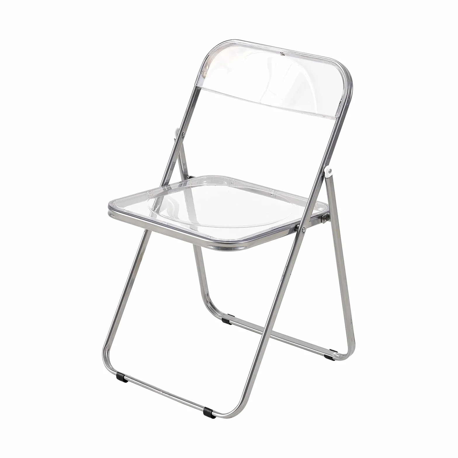 Lot de 12 Chaise Pliante Pet Chaise en métal Transparent, capacité de Charge de 150 kg, pour Salle à Manger, Salon, Jardin