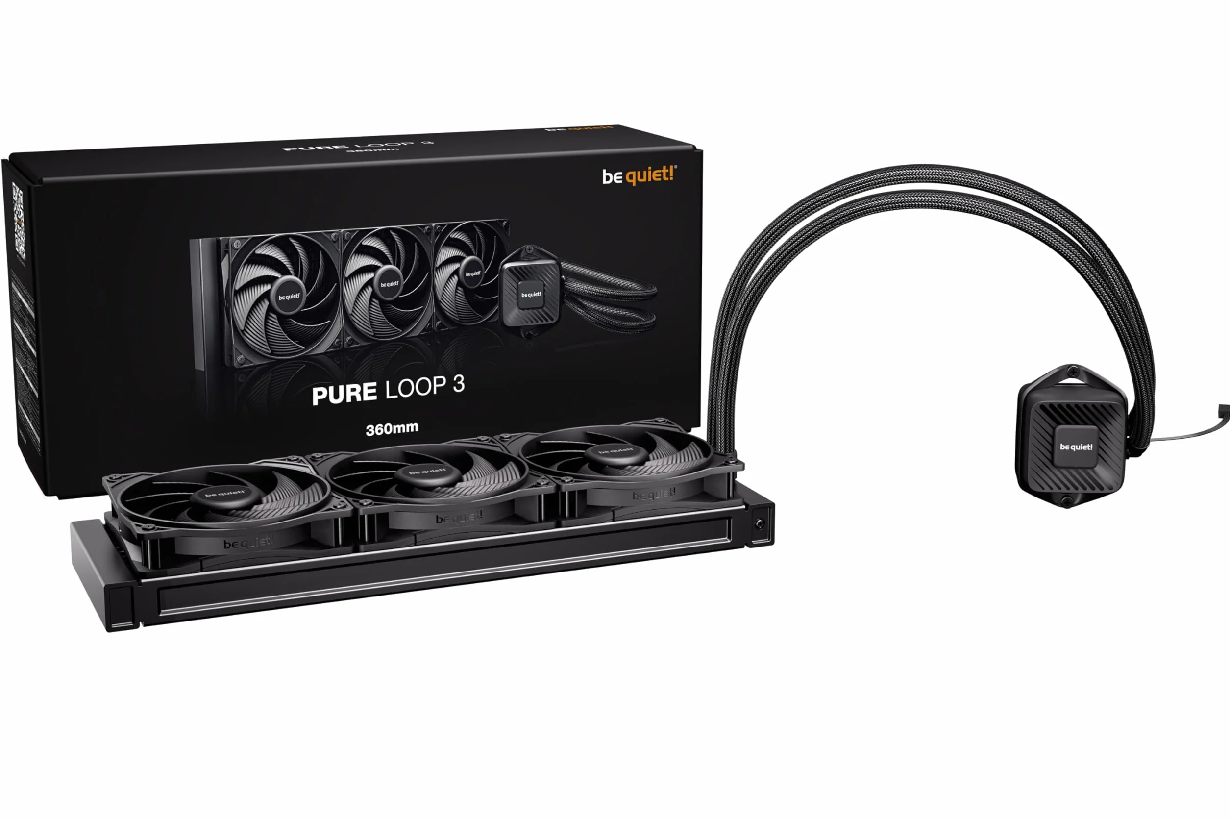 be quiet! Pure Loop 3 360 mm chłodzenie wodne All-in-One do przetaktowanych systemów AMD/Intel, 3 x wentylator Pure Wings 3 120 mm PWM high-speed, wysokie ciśnienie statyczne, cicha pompa PWM