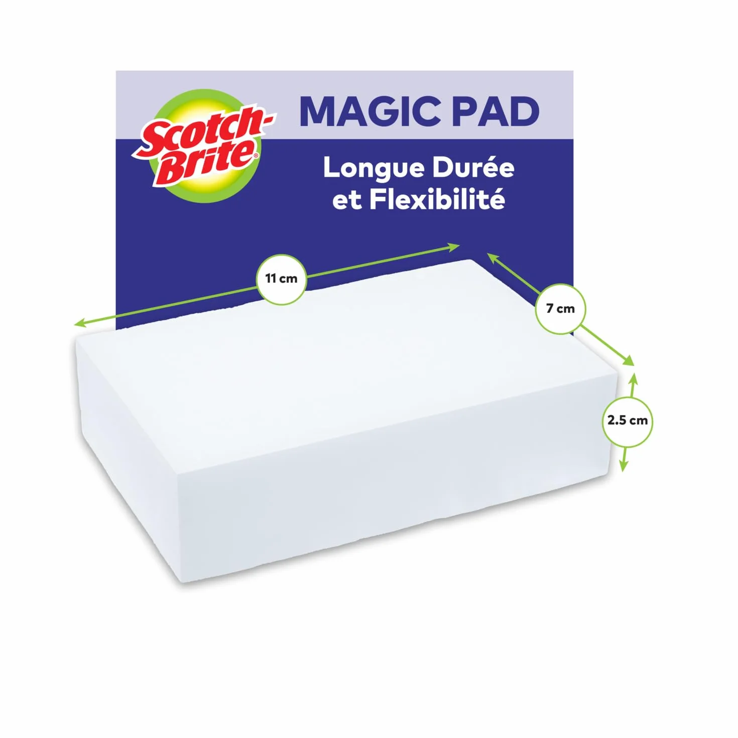 Scotch-Brite Éponge Magique Mélaminée 12 par Lot - Gomme Magique Nettoyage Taches Tenaces Blanc