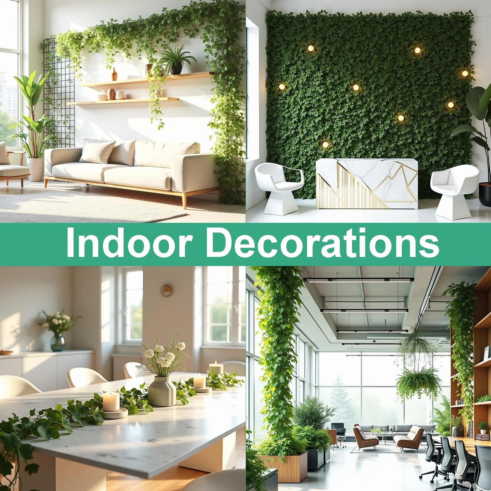 DazSpirit Lierre Guirlande Plantes Artificielles 50.4m Extérieur Décoration Mariage Fête