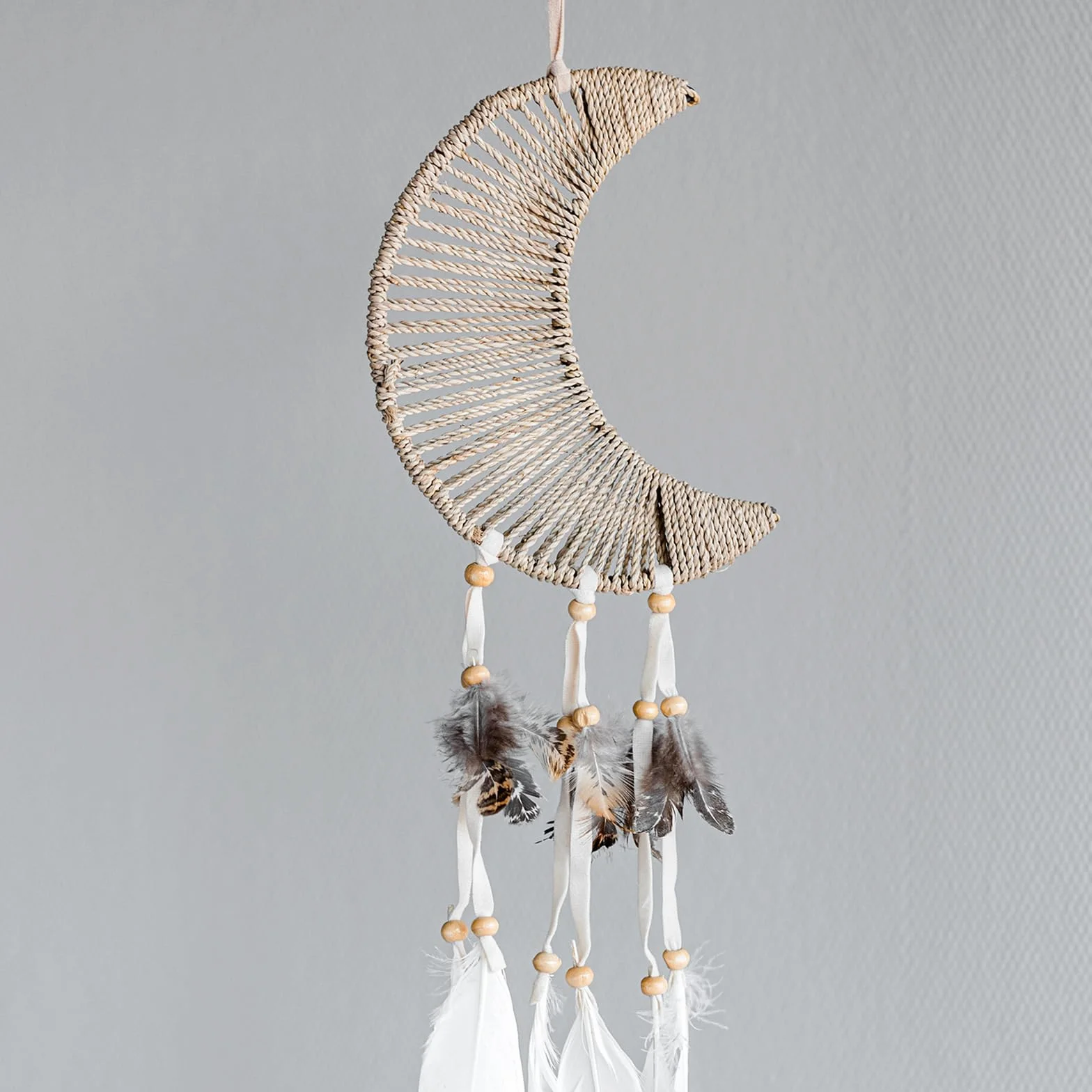 PATIKIL 8 Pouces Anneaux Attrape-Rêves Lune, 4 Pcs Cerceaux Métalliques Macramé, Argent