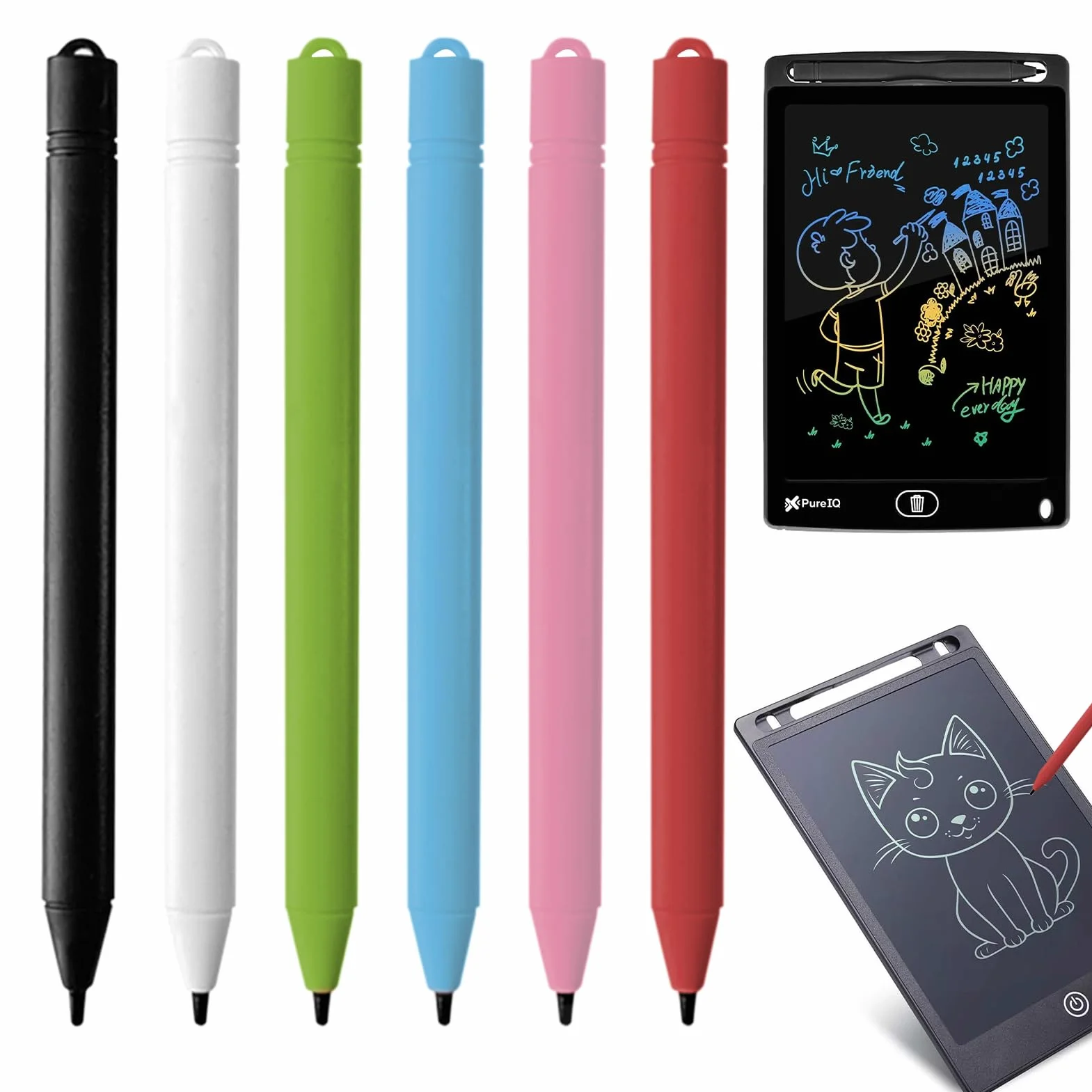 Stylos de Rechange pour Tableau d'écriture LCD, Lot de 6