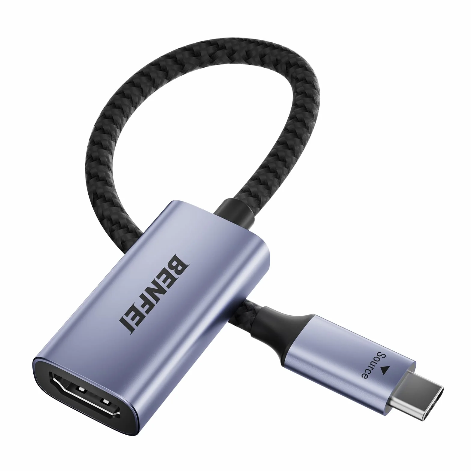 BENFEI USB C do HDMI Adapter 4K@60Hz, Adapter USB Type-C do HDMI [kompatybilny z Thunderbolt 3/4] z iPhone 16 Pro/Max, MacBook Pro/Air 2023, iPad Pro, iMac, Galaxy S23, XPS 17, Surface Book 3