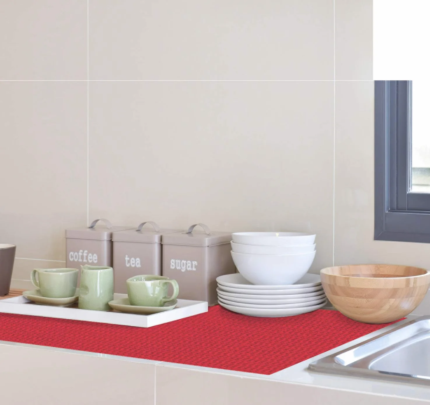 Venilia sous-Couche antidérapante Venigrip Tapis Universel 30 x 150 cm Rouge
