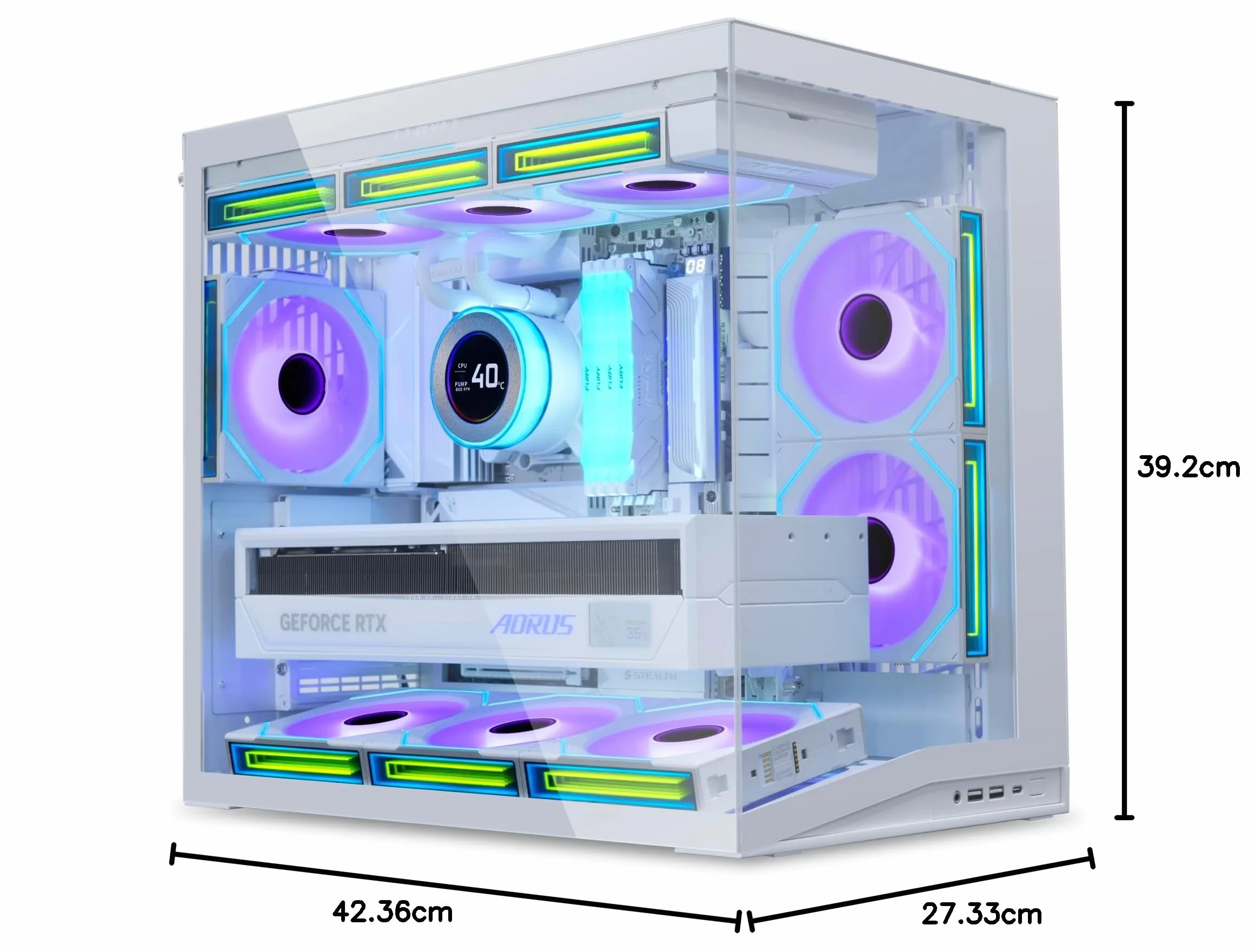Lian Li O11 Dynamic Mini V2 PC-Geh?use, Mini-Geh?use, ATX, Tempered Glass - wei?