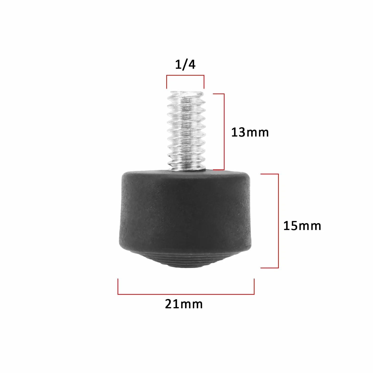 3 szt. antypoślizgowe gumowe kolce do statywu kompatybilne z gwintem 1/10.2 cm monopod kamera gumowe nogi nóżki części zamienne czarne