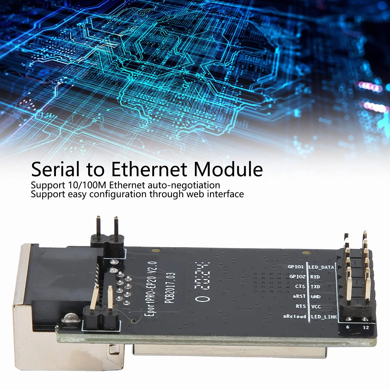 Moduł sieciowy TTL, przyłącze sieciowe TTL Seryjny do modułu Ethernet. Łatwa konfiguracja za pomocą interfejsu internetowego dla systemu