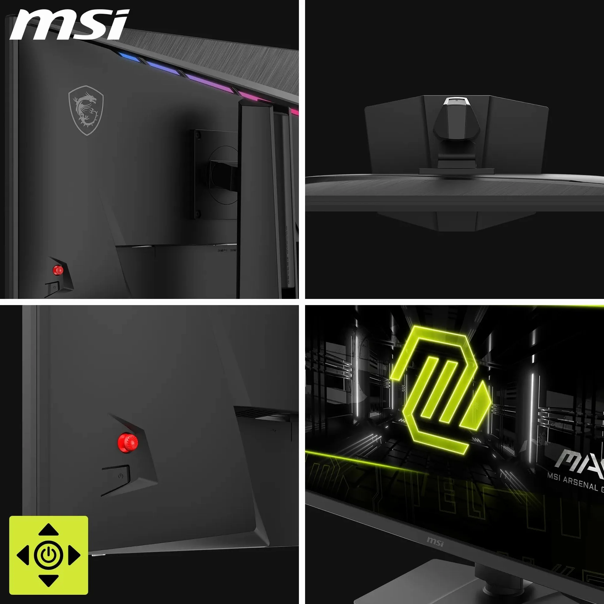 MSI MAG 272URDF E16 Gaming Display 27'' UHD - Szybki panel IPS 3840 x 2160, 0,5 ms, DisplayHDR 400, AI Vision, tryb podwójny, HDMI 2.1, DP 1.4a, nachylenie i regulacja wysokości, czarny