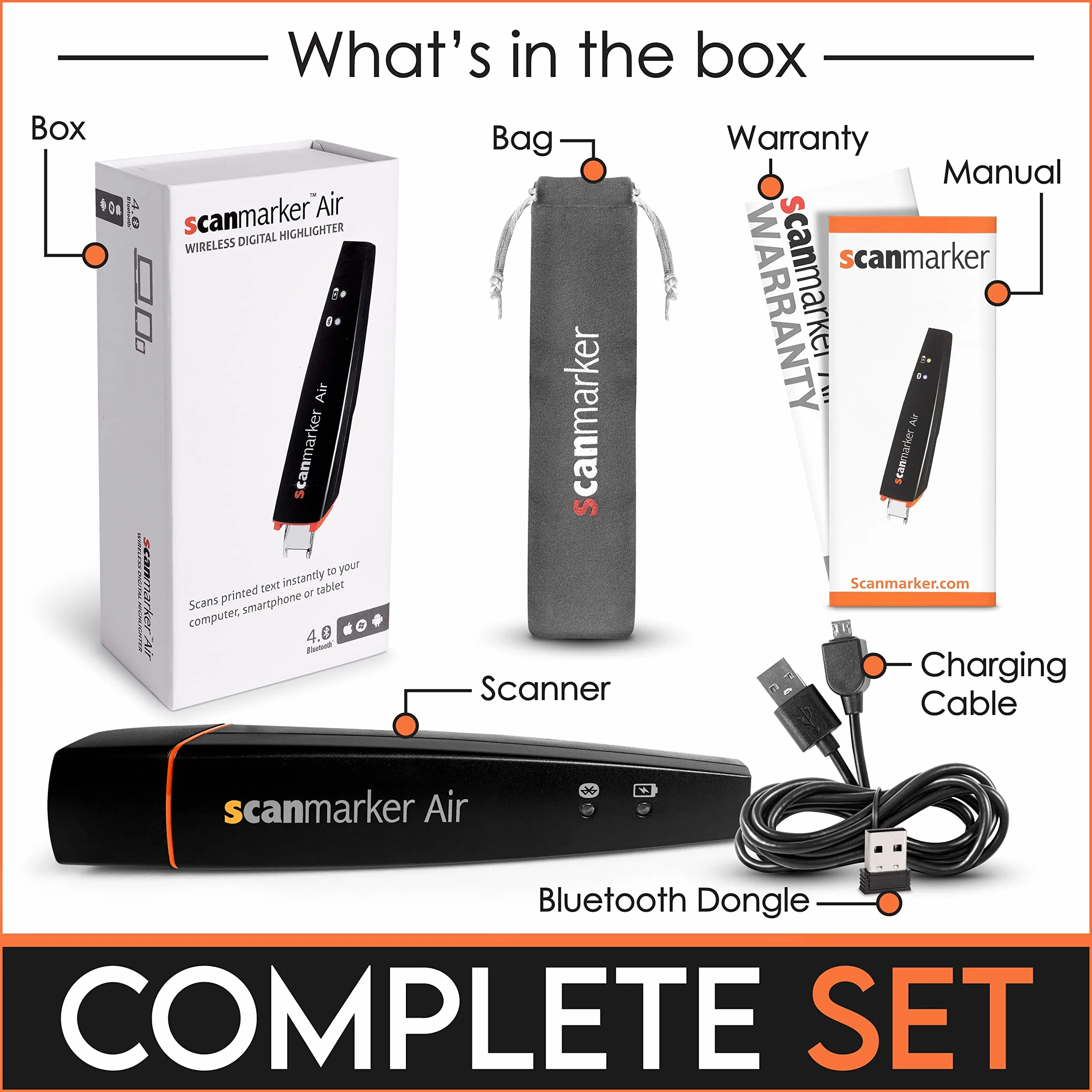 Scanmarker Air - cyfrowy zakreślacz Bluetooth Scanmarker Air - cyfrowy zakreślacz Bluetooth (czarny)