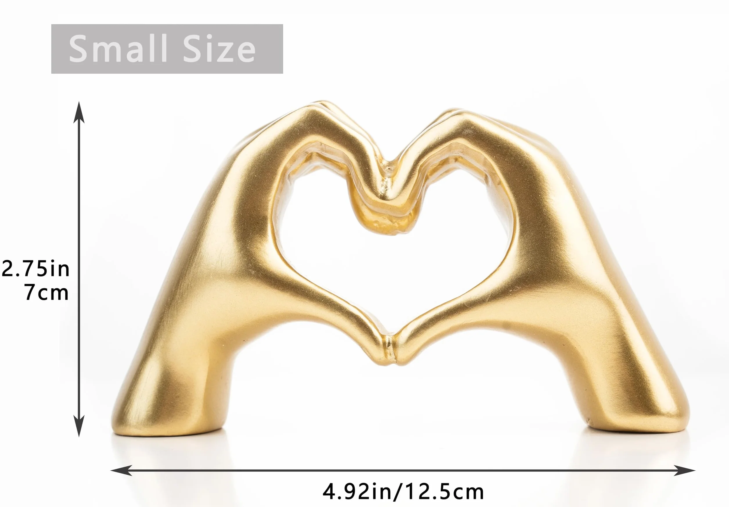 Petite sculpture mains en forme de cœur décoration maison moderne statue doigts amour cadeau mariage