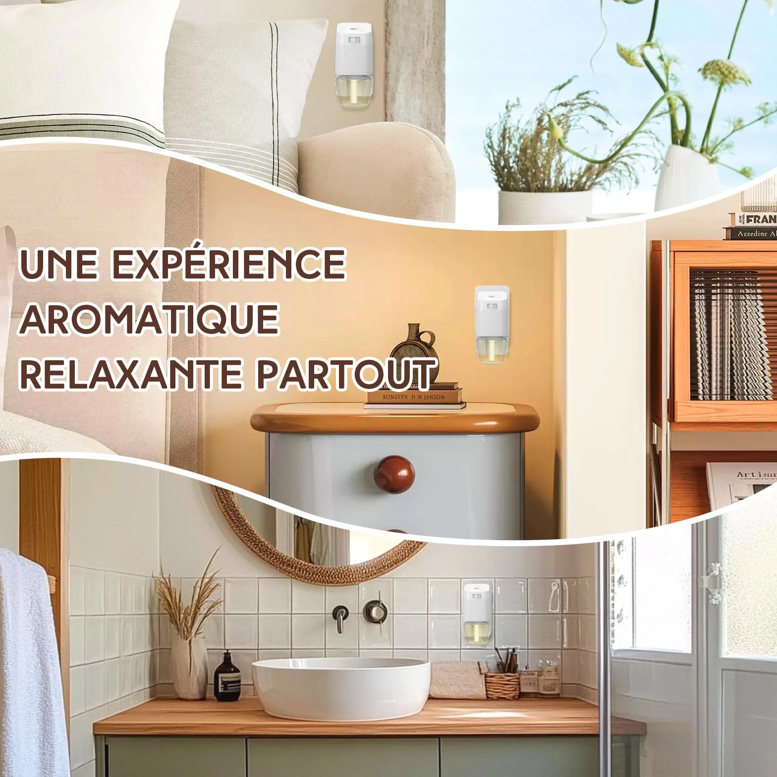 SCENTORINI Recharge pour Diffuseur d'Ambiance Parfum Pur Coton 19ML x6 Air Wick Glade