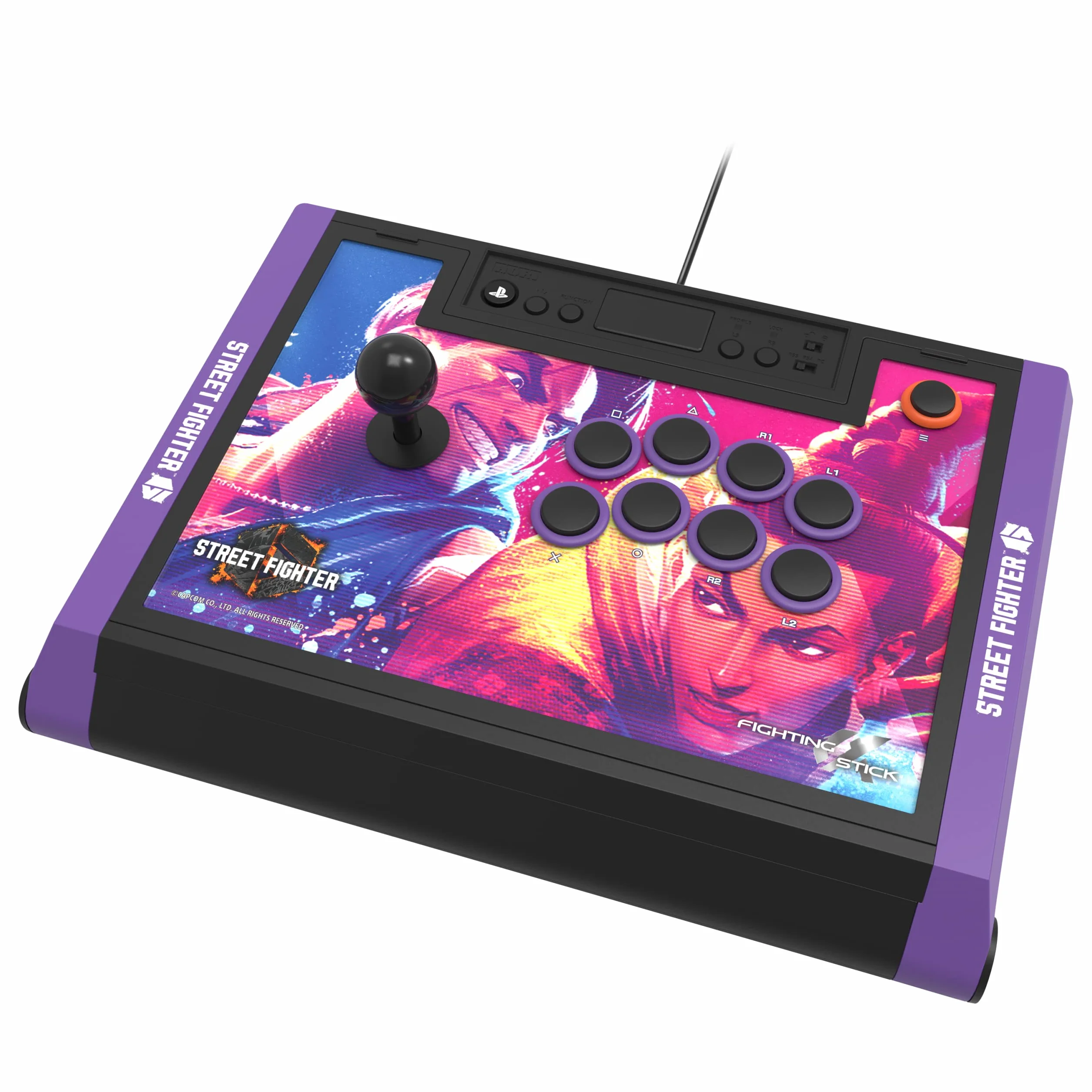 Hori Fighting Stick Alpha Street Fighter VI pour PlayStation 5, PS4, PC - Licence officielle Sony Capcom