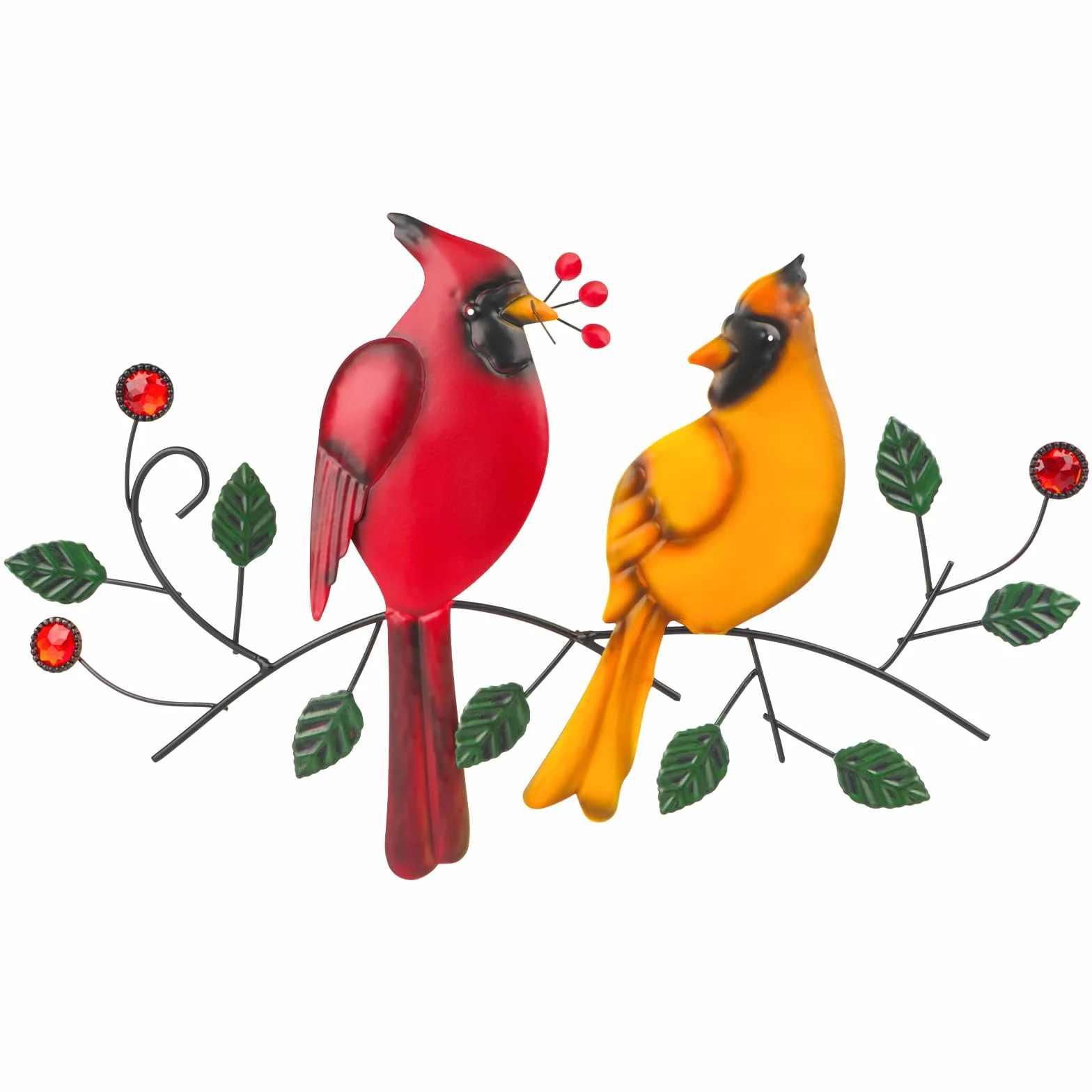 YiYa Décoration Murale en Métal Oiseau Moderne pour Jardin Salon Terrasse