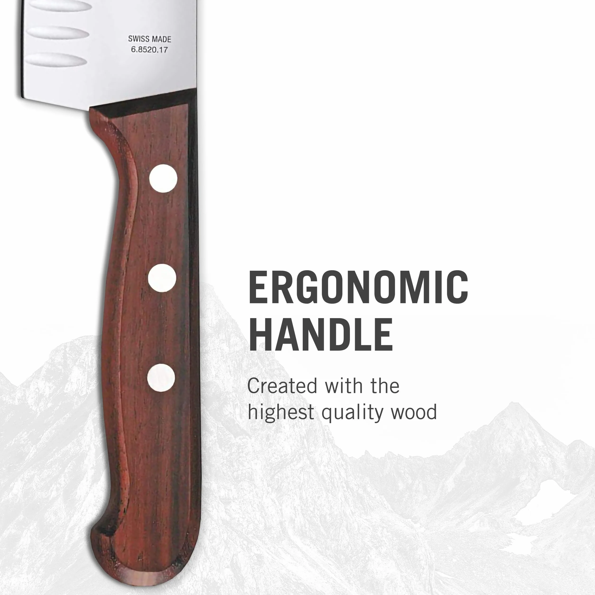 Victorinox Wood Couteau Santoku, Érable Modifié, Lame Alvéolée, 17 Cm, Boîte Cadeau