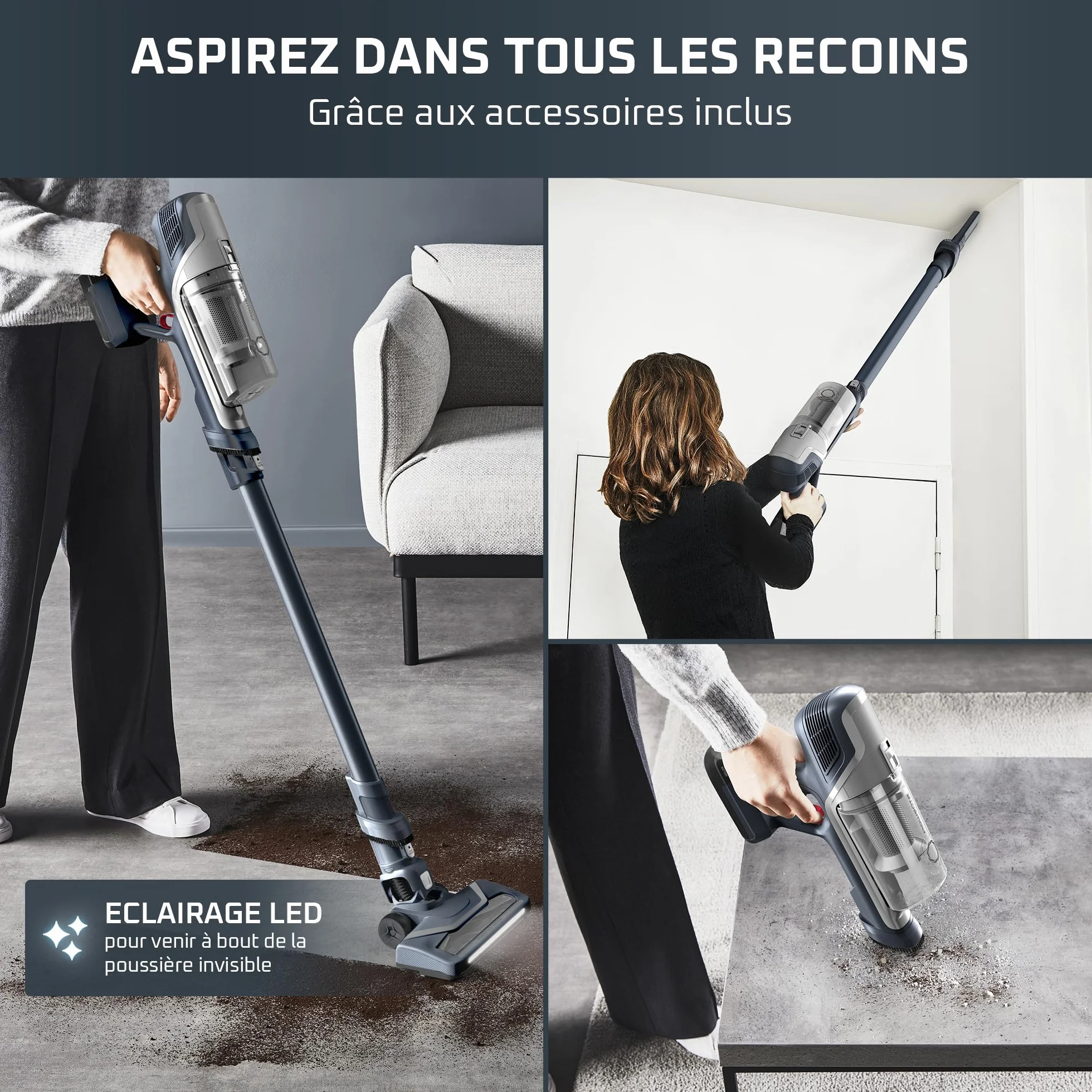 Rowenta X-Pert6.60 Aspirateur balai sans fil 100W 45min RH6836EO Gris
