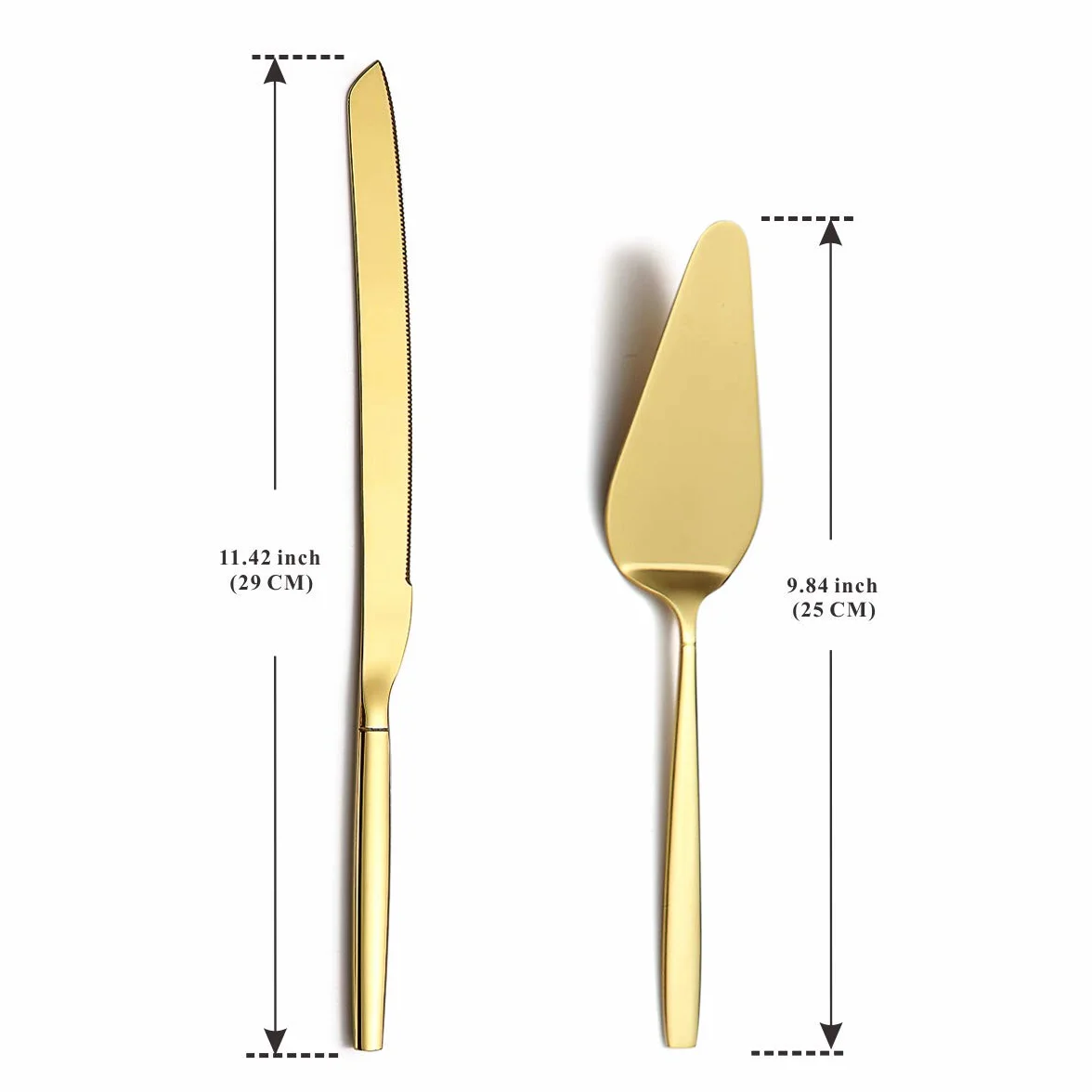Berglander ensemble de couteau à gâteau et serveurs de pâtisserie doré pour mariage anniversaire fête