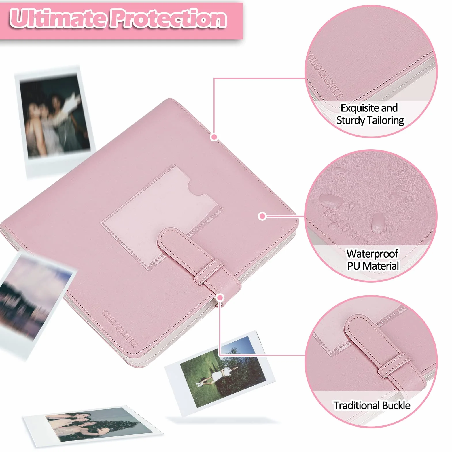 COLOCASTLE Album Photo pour Film 3 Pouces 272+1 Poches Compatible avec Fujifilm Instax Mini Polaroid Kodak